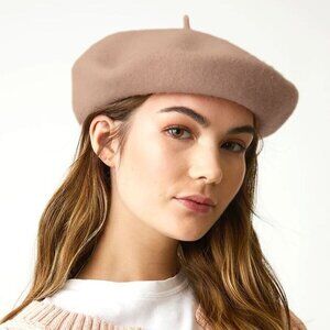 Parkhurst 100% Wool Beret Camel Color